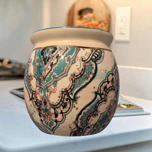 Potter's Studio Ceramic Sugar Bowl Replacement Blue White Gold No Lid Indian